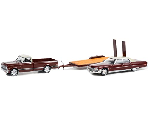Modelos 1/64 Chevy C-10 Pickup y Sedan DeVille Marrón miniatura 2