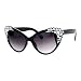 SA106 Womens Rhinestone Iced Out Bling Cat Eye Fashion Sunglasses Black