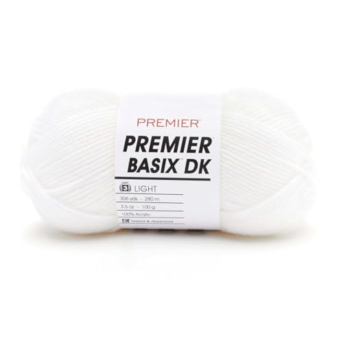 Basix DK Yarn White hilo blanco que no se deshilacha para tejer sin nudos 2