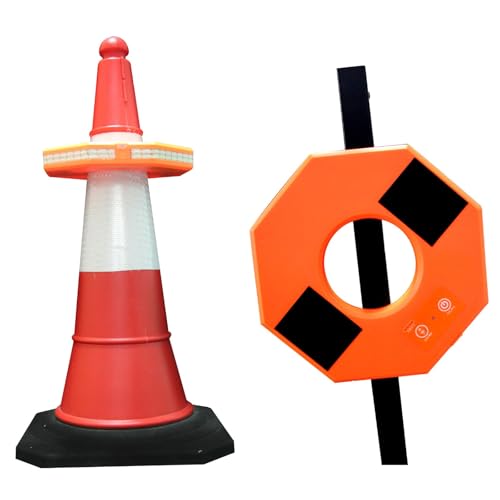 PBZVRFHYM Night Warning Cones Ring with Flash, High Brightness LED Traffic Cone Ring Roadblock Lamp Suitable for All Road Cones