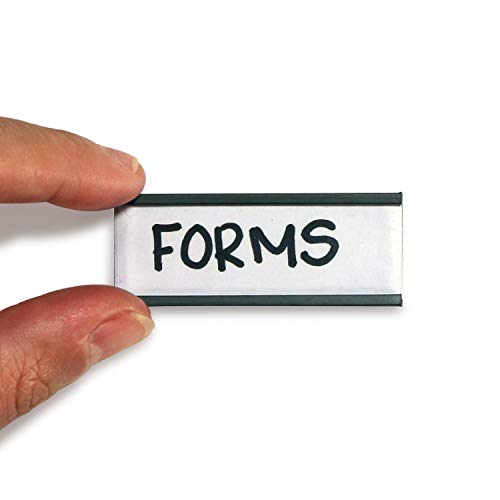 Smartsign Magnetic 'C' Channel Label Holders For Metal Racks And Shelves | 0.75" X 2" Pack Of 25 #TOP1