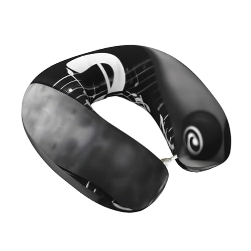 Almohada de viaje con soporte para cuello color negro miniatura 2