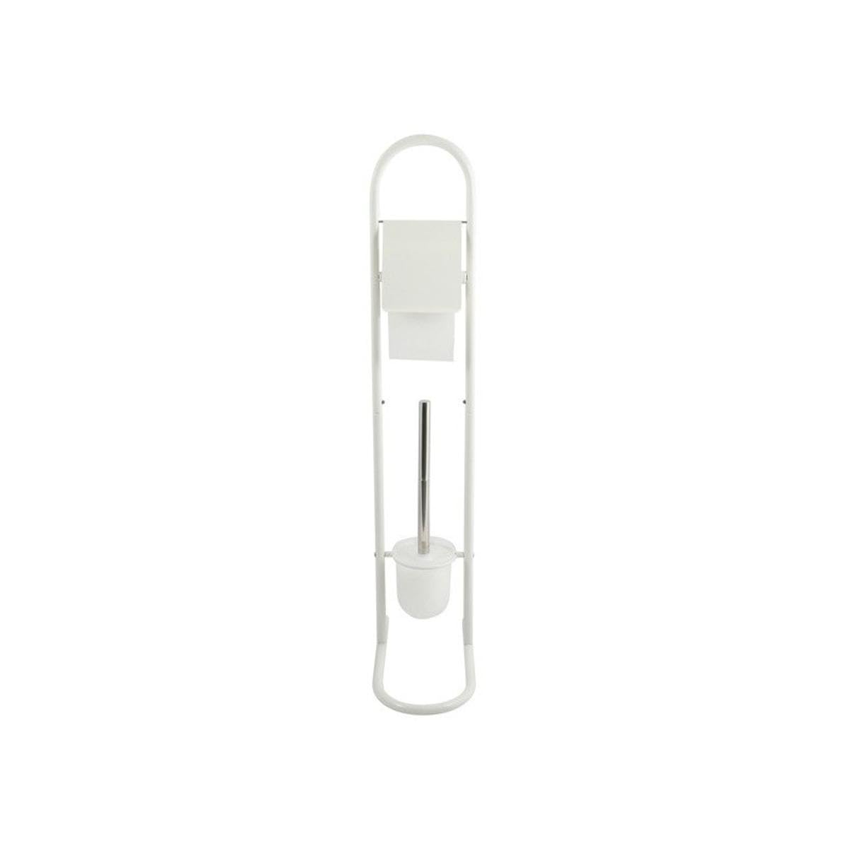 MSV Metal Toilet Brush Set, White