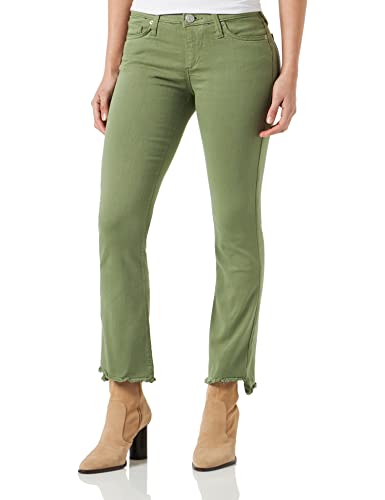 True Religion Halle Kick Flare Wasabi Green