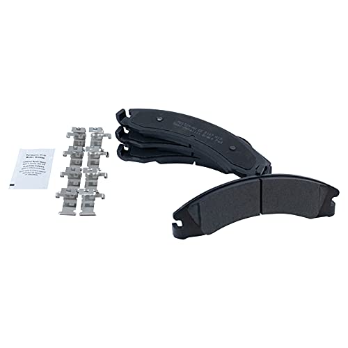 Image of TRQ Rear Brake Pad & Rotor Kit, with Chemical Kit Parking Brake Shoe Set Semi-Metallic Compatible with 2008-2014 Ford E-150 E-250 2008-2021 E-350 Super Duty