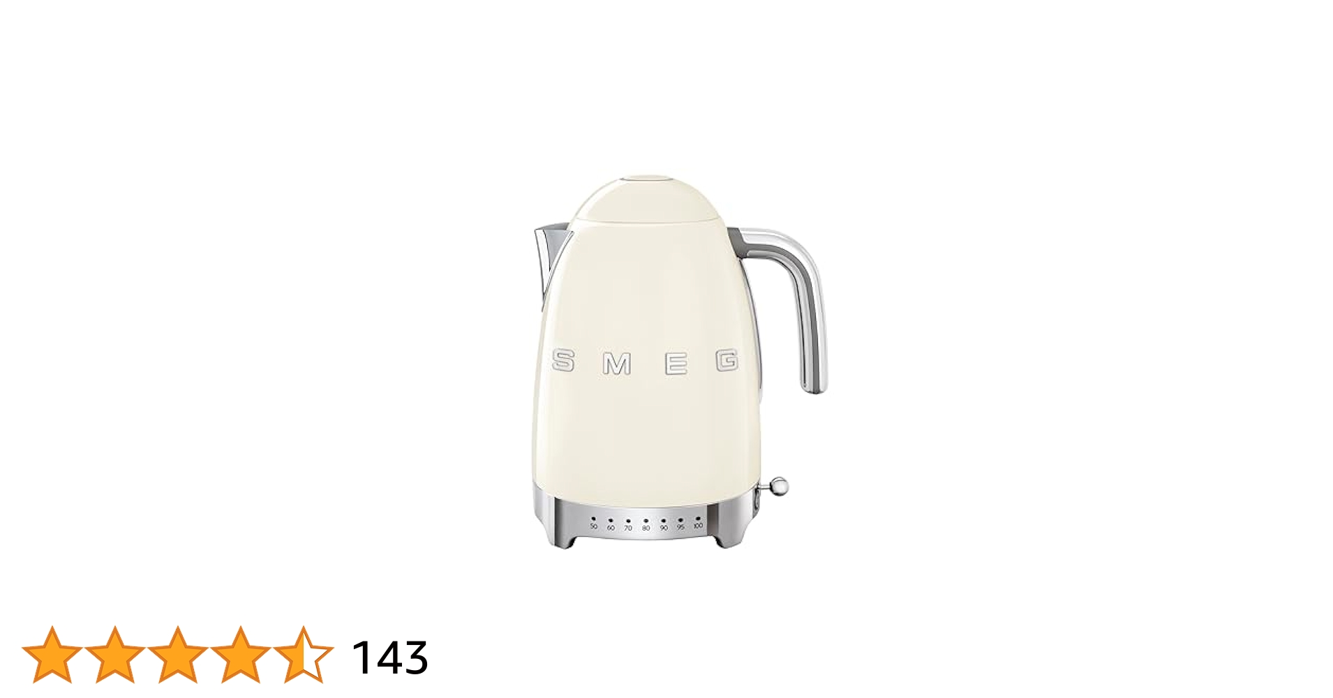 Smeg 電気ケトル 1.7リットル KFL04 CRUS CR [並行輸入]