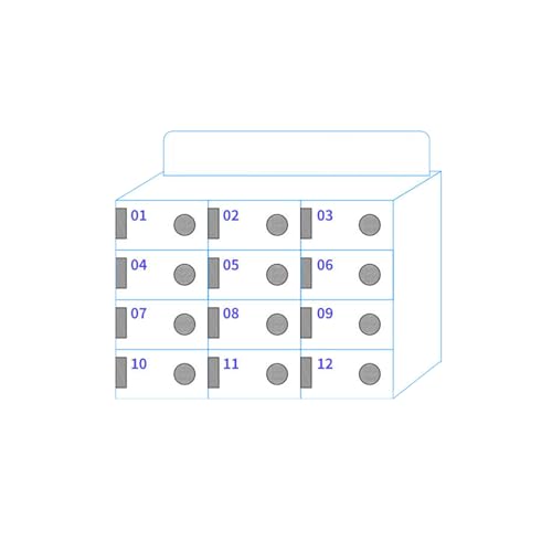 Mobile phone storage locker, wall-mounted storage cabinet suitable for offices and meeting rooms, 30 storage slots.