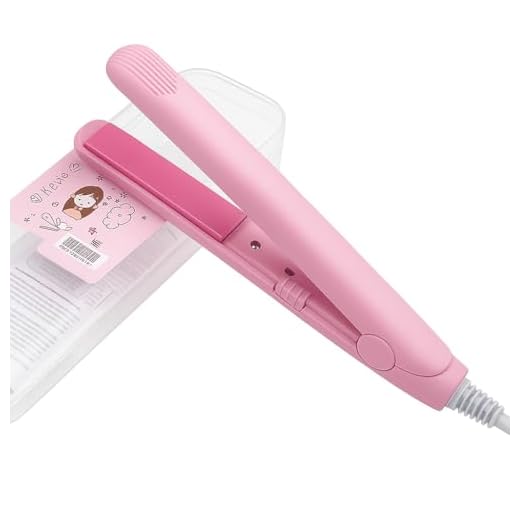 Plancha de Pelo 2 en 1 Mini Plancha de Pelo Calentamiento Rápido Plancha para Pelo corto, flequillo, pelo fino (pink)