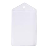 Menge: 50 Stück 50 Stück transparente Kunststoff-Ausweishüllen Made in Germany, Format 75x105 mm (Hochformat) als Schutzhülle für Karten - Kartenhalter - Scheckkartenformat aus Soft PVC für Schlüsselbänder/Lanyards