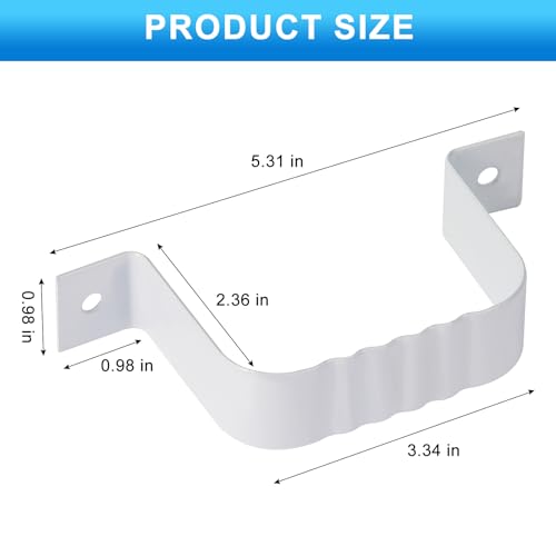 Downspout Strap 2x3 Leader Strap 2x3 6pcs (White)