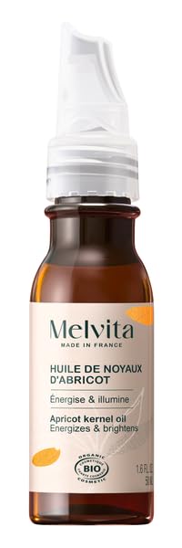Melvita - Huile de Noyau d'Abricot - Huiles De Beauté - Éclat & Soin Visage, Corps & Cheveux - Riche en Vitamines A & E - Peaux Sensibles, Sèches & Ternes -...