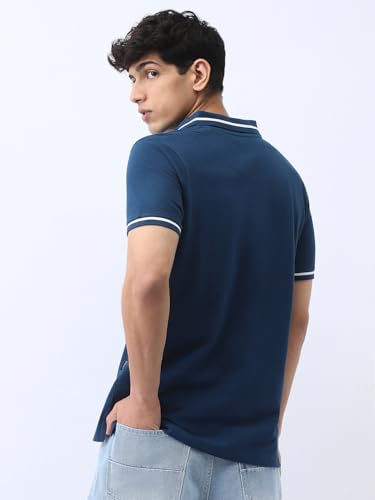 Image of Urbano Fashion Men's Solid Regular Fit Half Sleeve Cotton Polo T-Shirt