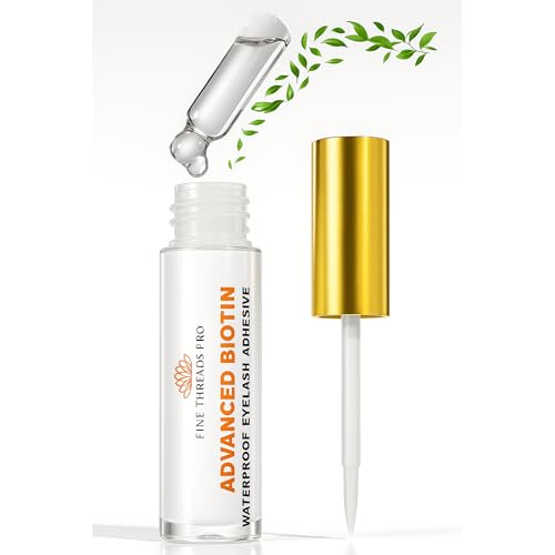 2 in 1 Clear Lash Glue with Lash Growth BIOTIN; Sensitive Eyes; Strong Hold Easy Brush On for False