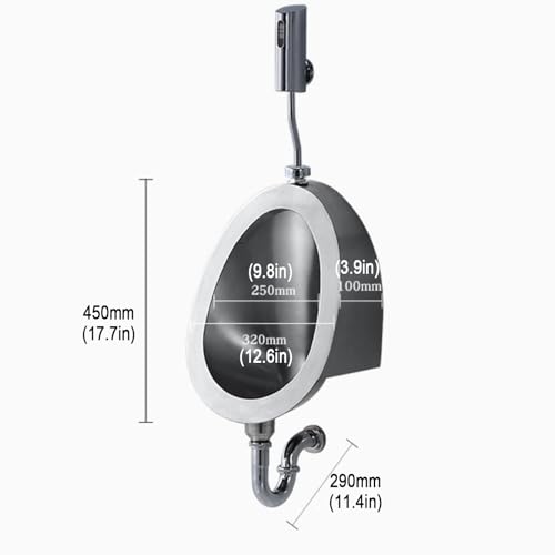 Urinario de acero inoxidable con sensor para baños públicos 3