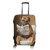 Bullmastiff Wandkunst, lustige Badezimmer-Dekoration, Bullmastiff in Toilette, Tier in Toilette, Haustierladen-Kunst, Hundekunst, Bullmastiff-Geschenk, 1 Gepäckkoffer, Stil:, XL(30-32inch