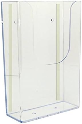 Source One Peel and Stick Clear Brochure Holder (1 Pack, 4 Inch)
