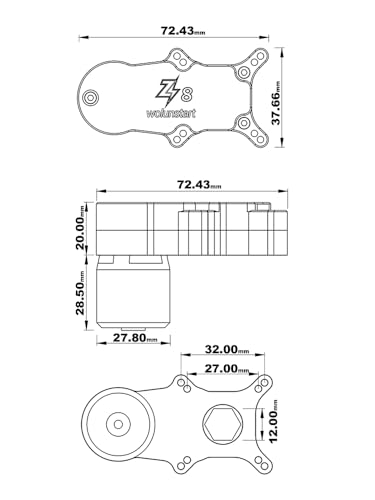 Wolunstart Z81 28 32 Nitro Engine Electric Starter (E-Start) For 1/8 Rc Car Replace Pull Starter For Hpi Hsp Wltoys thumb #1