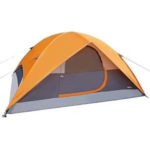Amazon Basics Camping Tent, 3-Season Dome Design with Rainfly