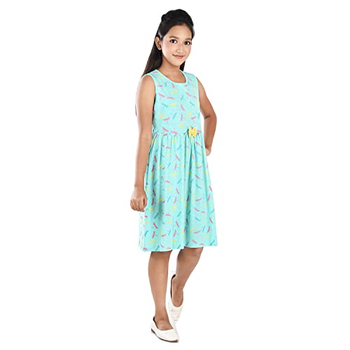 Image of Clothe Funn Girl's Striped Regular Fit Frock