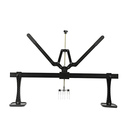 GRAUTOSPOT 850mm Car Dent Pull Lever Bar Kit 6 Claw Hook Puller Rings Aluminum Auto Body US (Black)