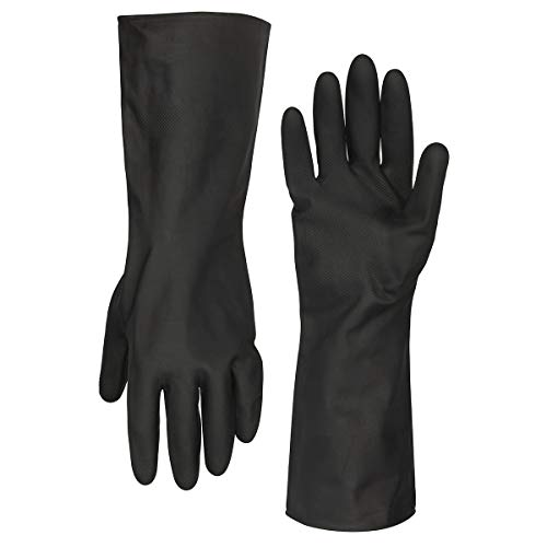 Flexzilla Pro GC400PL Heavy Duty Cleaning, Neoprene, 13, Black, L Long Cuff Gloves, Large (Pack of...