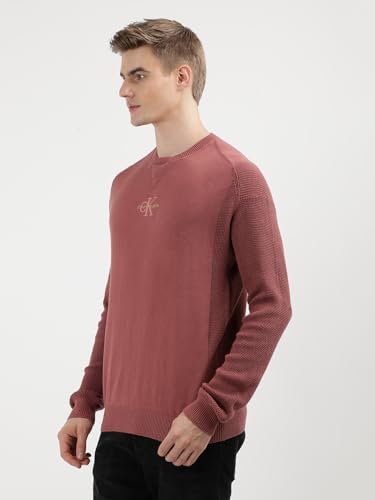 Calvin Klein Jeans Herren MONOLOGO SWEATER J30J325671, Purple (Apple Butter), XXL 3