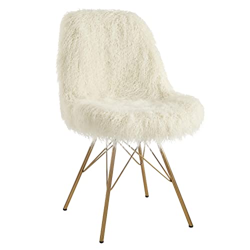 Linon Remy Flokati Chair With Gold Metal Base #TOP26