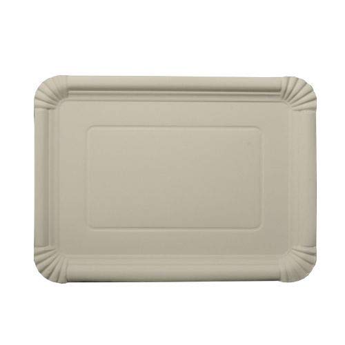 Teller, Pappe [ff] eckig 21 cm x 29 cm weiss tbU95628 Einwegteller Pappteller, 250 Stück
