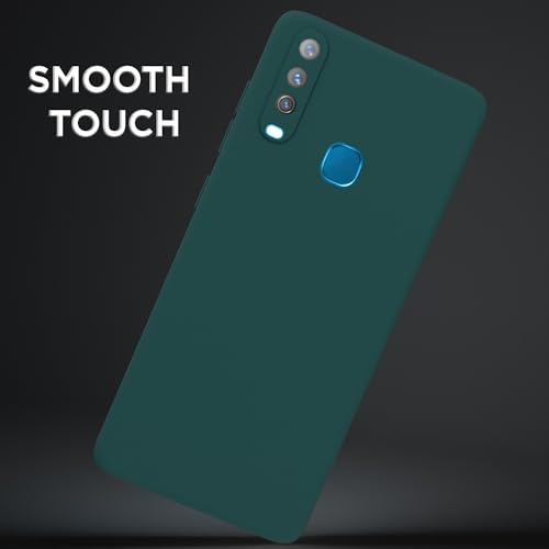 Image of Outlouders Back Cover for Vivo Y12 / Vivo Y15 / Y17 / Vivo U10 | Camera Protection | Durable Soft Matte Silicone Bumper Case (Green)
