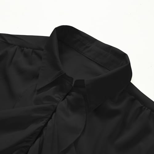 Image of Men's Pirate Shirt Renaissance Victorian Blouse Medieval Vampire Top with Ruffled Collar