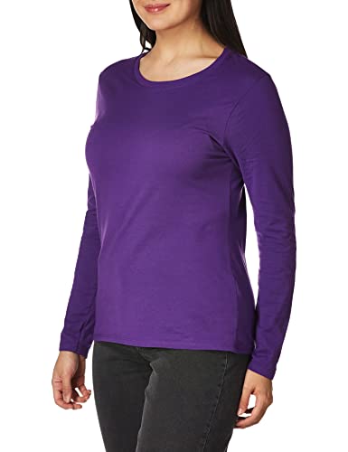 Hanes Women's Long Sleeve Tee, Violet Splendor, Medium
