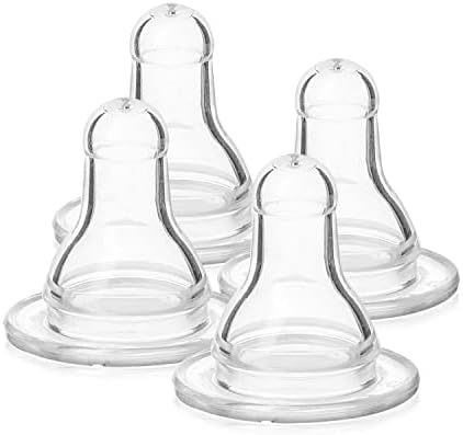 Evenflo 4 Pack Classic Silicone Nipple, Medium Flow (3-6 months)