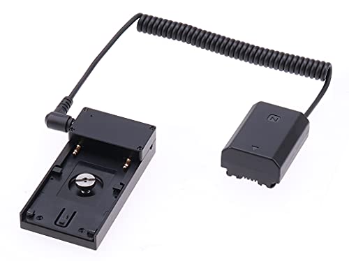 Fotga NP-F550 NP-F970 F960 Battery Plate + Decoded NP-FZ100 Dummy Battery Power Cable for Sony A1 A7C A7CII A7CR A7III A7SIII A7RIII A7RIV A9 II III FX3 FX30 Camera 1/4
