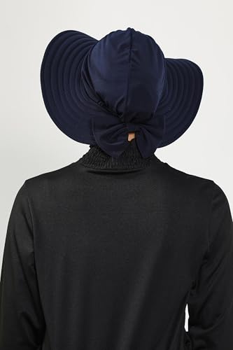 Aisha's Design 2-Pack Quick Dry Salt-Resistant Swim-Friendly Modest Beach Turban with Removable Bow Brim3