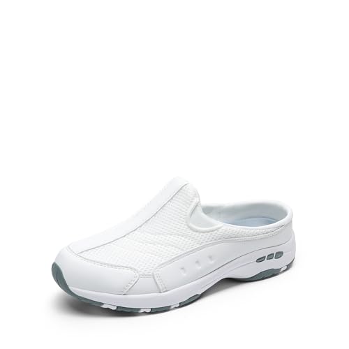 DREAM PAIRS Mules for Women Sneakers Slip on Shoes for Women Walking Shoes,Size 7,White,DWUMMU2502 -  DWUMMU2502-WHITE-7