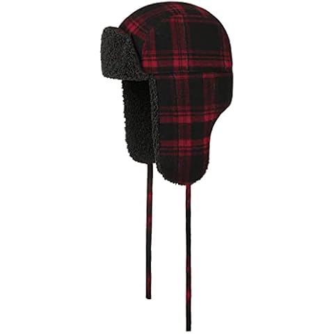 Stetson Gorro de Aviador Country Check Lapeer Mujer/Hombre - Punto chapka con Orejeras, Forro, Tira para el mentón Cover