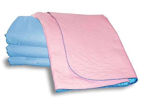Washable Bed Protector/Pad Without Tucks - Pack of 2 Pink