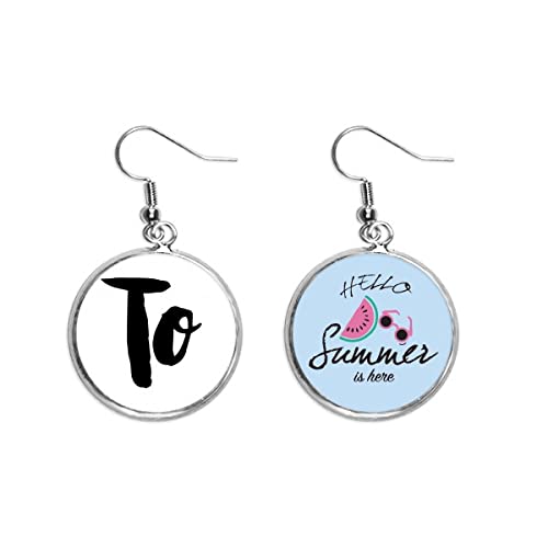 Pendientes de sandía con diseño handwrite exclusivo y acabado de estilo elegante