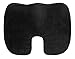 Samsonite Memory Foam Seat Cushion – Ergonomic Cushion for Office Chair, Tailbone Pressure Pad, Coccyx Support for Sciatica, Supportive Seat for Car, Desk, and Gaming Chairs, Black