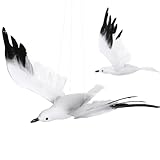Décorations suspendues en forme de mouette - ornement suspendu en forme de mouette extrêmement réaliste, fabriqué à partir de mousse artificielle et esthétique, ornement suspendu en forme de mouette