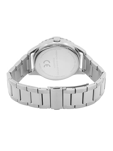 Image of French Connection Comet Multifunction Silver Round Dial Stainless Steel Strap | Casual | Premium | See Through Feature | Brush Feature Wrist Watch for Men - FCC04SM