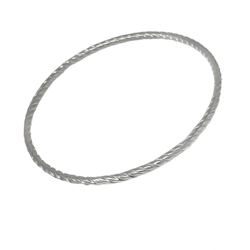 Bracelet jonc en argent 925 femme diamant 65mm bijou rigide classique