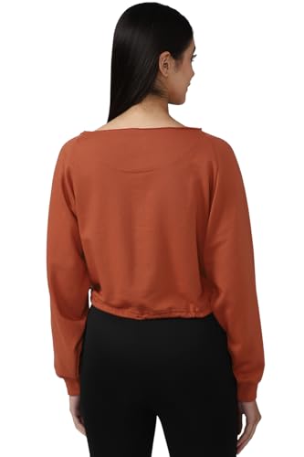 Image of FOREVER 21 Womens Solid Regular Fit Sweatshirts
