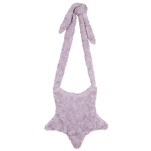 Sac à bandoulière en peluche étoile compact pour transporter vos essentiels avec légèreté
