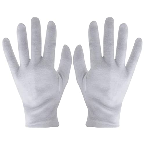 Gants de coton blanc protecteurs pour le nettoyage sans traces