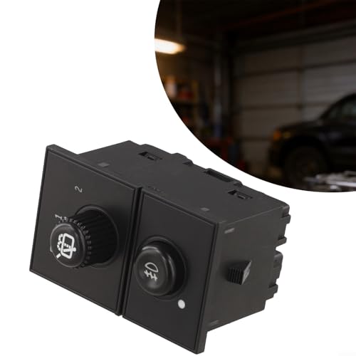 Interrupteur de phare antibrouillard arrière en plastique noir durable - 8