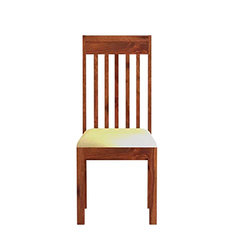 Image of Furniture Solid Sheesham Wood Dining Chairs Set of 2 Dinning Chair for Kitchen & Dining Room | Chairs with Cushion | Rosewood, Honey Finish