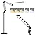 VEYFIY Floor Lamp for Living Room with 5 Color Temperatures, Stepless Dimming, Standing lamp with 360° Degree Swing Arms, 12W LED Modern Lamps for Bedroom, Office, Work (Black)