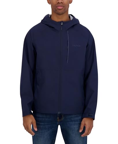 Image of Nautica Men's Lightweight Sailing Jacket - Waterproof & Windproof, Breathable