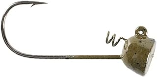 BUCKEYE Lures Spot Remover Pro Model Jig Head with Heavy-Duty Spring & Nickel Hook for Soft Plastic Bass Fishing Baits - 5 Pack